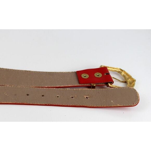 VTG ST. JOHN RED GENUINE LEATHER 1.5\